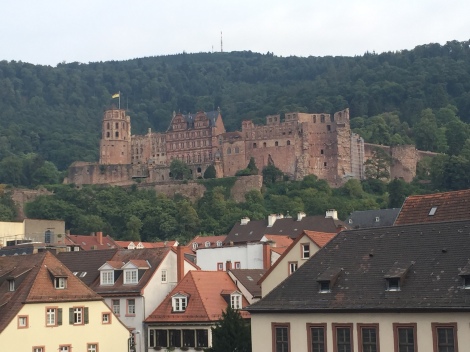View of the Heidelberg Castle from the Old Bridge 